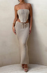 Carly Corset - Beige Tops Babyboo Fashion Premium Exclusive Design