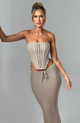 Carly Corset - Beige Tops Babyboo Fashion Premium Exclusive Design