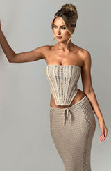 Carly Corset - Beige Tops Babyboo Fashion Premium Exclusive Design