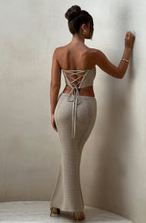 Carly Corset - Beige Tops Babyboo Fashion Premium Exclusive Design