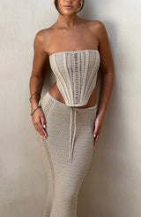 Carly Corset - Beige Tops XS Babyboo Fashion Premium Exclusive Design