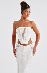 Carly Corset - White Tops XS Babyboo Fashion Premium Exclusive Design