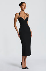 Cassia Midi Dress - Black Dress Babyboo Fashion Premium Exclusive Design