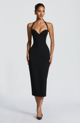 Cassia Midi Dress - Black Dress Babyboo Fashion Premium Exclusive Design