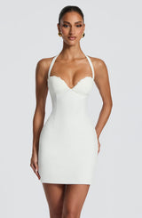 Cassia Mini Dress - Ivory Dress XS Babyboo Fashion Premium Exclusive Design