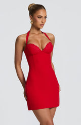 Cassia Mini Dress - Red Dress Babyboo Fashion Premium Exclusive Design