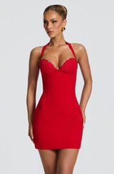 Cassia Mini Dress - Red Dress Babyboo Fashion Premium Exclusive Design