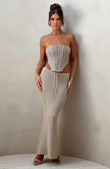 Chayenne Maxi Skirt - Beige Skirt XS Babyboo Fashion Premium Exclusive Design