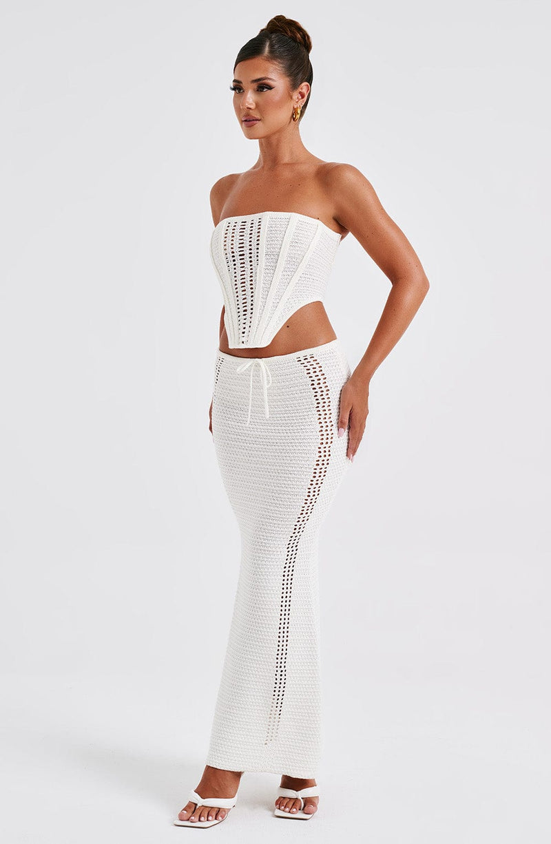 Chayenne Maxi Skirt - White Skirt Babyboo Fashion Premium Exclusive Design