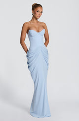 Chiara Maxi Dress - Glacier Blue Dress Babyboo Fashion Premium Exclusive Design