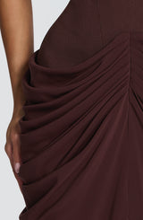 Chiara Maxi Dress - Plum Brown
