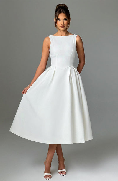 Collective Dress - Clarabella Midi Dress - Ivory image 3