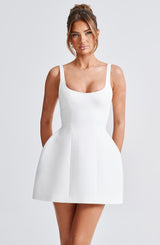 Claretta Mini Dress Ivory Dress Babyboo Fashion Premium Exclusive Design