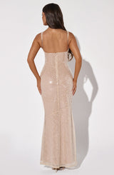 Corinne Maxi Dress - Nude Dress Babyboo Fashion Premium Exclusive Design