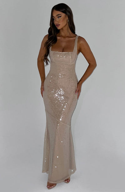 Corinne Maxi Dress - Nude - View 6 | Shop Formal Dress