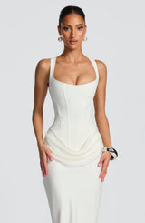 Cornelia Maxi Dress - Ivory Dress Babyboo Fashion Premium Exclusive Design
