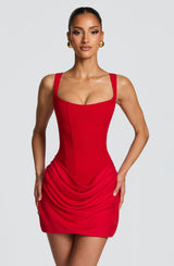 Cornelia Mini Dress - Red Dress XS Babyboo Fashion Premium Exclusive Design