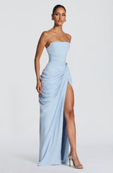 Cyra Maxi Dress - Glacier Blue Dress Babyboo Fashion Premium Exclusive Design