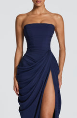 Cyra Maxi Dress - Navy Dress Babyboo Fashion Premium Exclusive Design