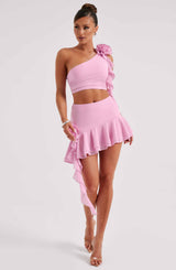 Daina Mini Skirt - Pink Skirt Babyboo Fashion Premium Exclusive Design