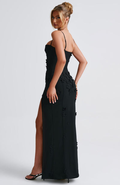Dalary Maxi Dress - Black Lined - View 1 | Shop Formal Dress