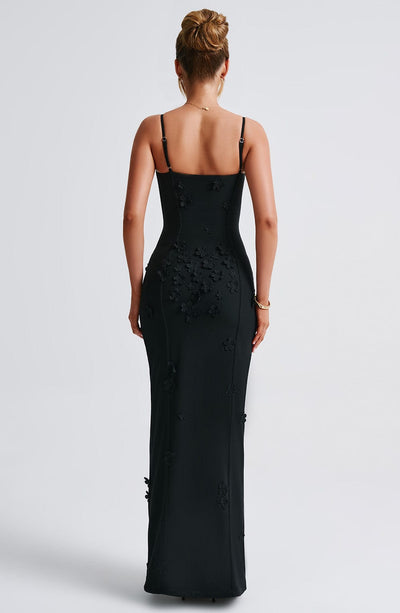 Dalary Maxi Dress - Black Lined - View 4 | Shop Formal Dress