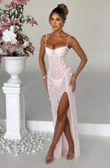 Dalary Maxi Dress - Blush Dress Babyboo Fashion Premium Exclusive Design