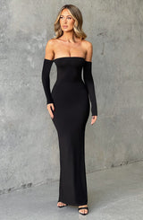 Daphne Maxi Dress - Jet Black Dress Babyboo Fashion Premium Exclusive Design