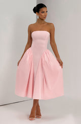 Darla Midi Dress - Blush Dress Babyboo Fashion Premium Exclusive Design