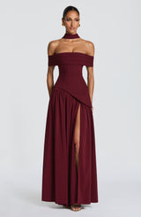 Delilah Maxi Dress - Cherry Lacquer Dress Babyboo Fashion Premium Exclusive Design