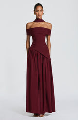 Delilah Maxi Dress - Cherry Lacquer Dress Babyboo Fashion Premium Exclusive Design