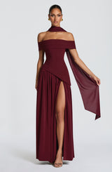 Delilah Maxi Dress - Cherry Lacquer Dress Babyboo Fashion Premium Exclusive Design