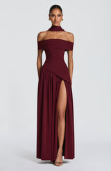 Delilah Maxi Dress - Cherry Lacquer Dress Babyboo Fashion Premium Exclusive Design