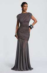 Demelza Maxi Dress - Charcoal Dress Babyboo Fashion Premium Exclusive Design