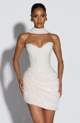 Denise Mini Dress - Ivory Dress Babyboo Fashion Premium Exclusive Design