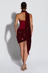 Denise Mini Dress - Wine Dress Babyboo Fashion Premium Exclusive Design