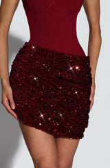 Denise Mini Dress - Wine Dress Babyboo Fashion Premium Exclusive Design