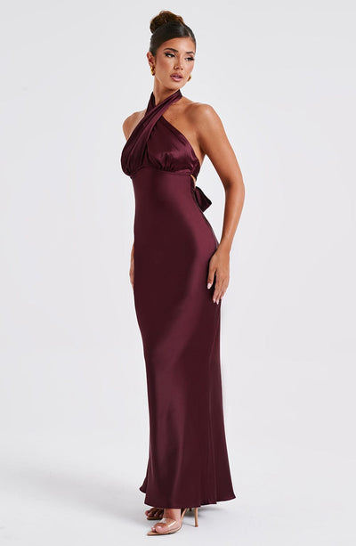 Collective Dress - Dimitra Maxi Dress - Burgundy image 6