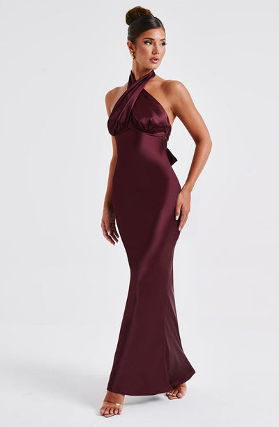 Collective Dress - Dimitra Maxi Dress - Burgundy image 3