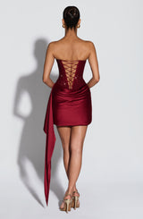 Ebony Mini Dress - Burgundy Dress Babyboo Fashion Premium Exclusive Design