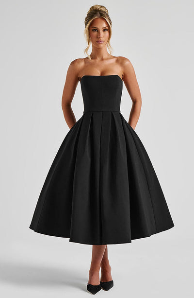 Edith Midi Dress - Black - View 4 | Shop Formal Dress