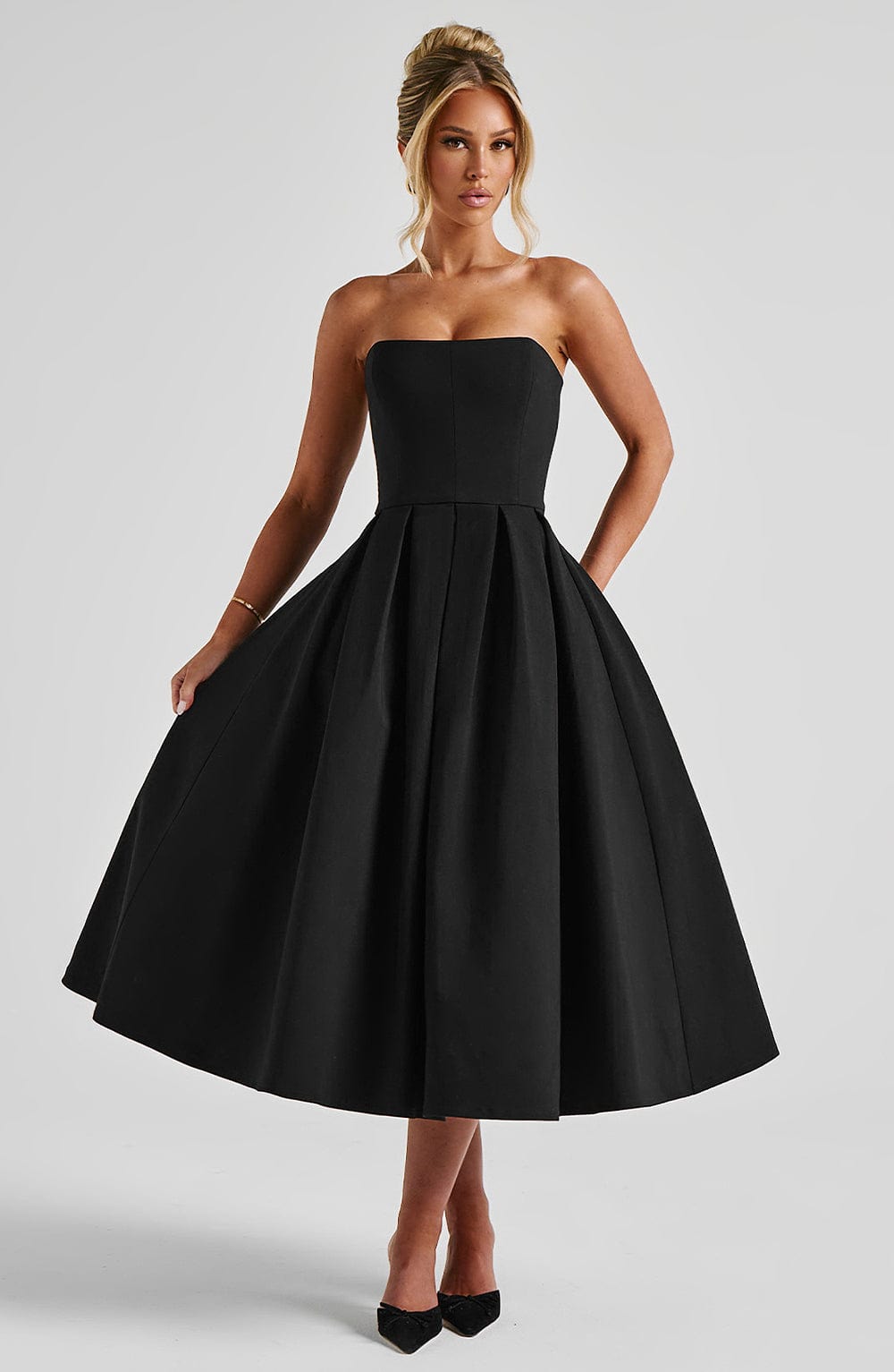 Edith Midi Dress - Black Edith Midi Dress - Black