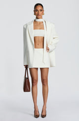 Edna Mini Skirt - Ivory Skirt Babyboo Fashion Premium Exclusive Design