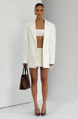 Edna Mini Skirt - Ivory Skirt Babyboo Fashion Premium Exclusive Design