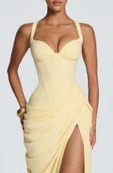 Elara Maxi Dress - Lemon Dress Babyboo Fashion Premium Exclusive Design