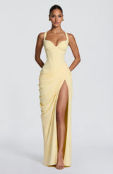 Elara Maxi Dress - Lemon Dress XS Babyboo Fashion Premium Exclusive Design
