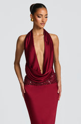 Eleni Bodysuit - Burgundy Bodysuit Babyboo Fashion Premium Exclusive Design