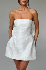 Elenora Mini Dress - Ivory Dress Babyboo Fashion Premium Exclusive Design