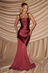 Eliza Gown - Burgundy Dress Babyboo Fashion Premium Exclusive Design