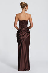 Ella Maxi Dress - Plum Brown Dress Babyboo Fashion Premium Exclusive Design
